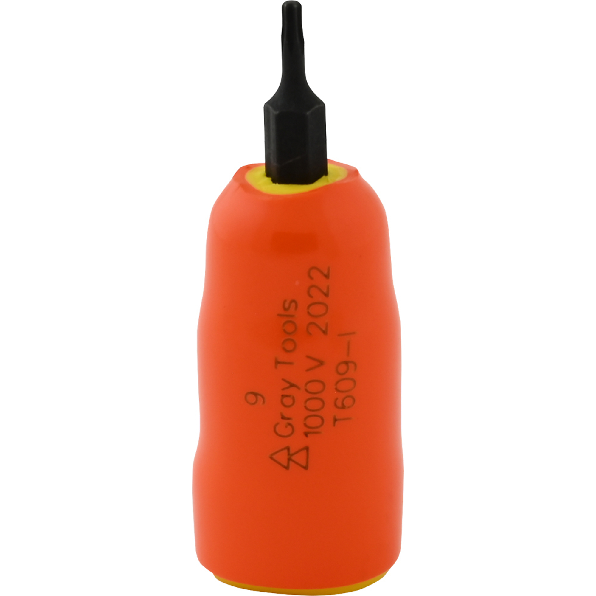 Gray Tools, T9 X 3/8in. Drive Torx 1000V Insulated Socket, Drive Size 3/8 in, Model# T609-I